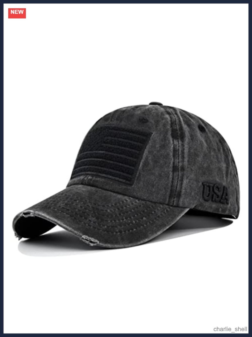 American Flag Baseball Cap Adjustable Washed Cotton Denim Unisex